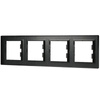 Ramka 4-krotna Pozioma Do Gniazda Poczwórna Asfora Antracyt