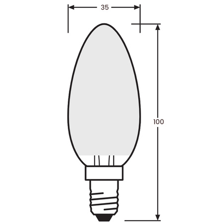 Żarówka LED E14 B40 3,4W = 40W 470lm 2700K Ciepła 300° DIM Filament LEDVANCE