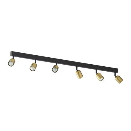 Lampa Sufitowa TOP BLACK/GOLD Spot Listwa Czarno-Złota Nowoczesna 6xGU10 1022 TK Lighting