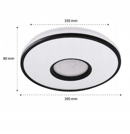 PLAFON LED 39cm lampa sufitowa okrągła 24W 3000K-6500K + pilot
