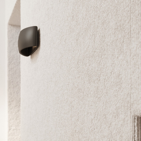 Lampa Ścienna Kinkiet G9 Półokrągła Czarna Nowoczesna Pontius Sollux