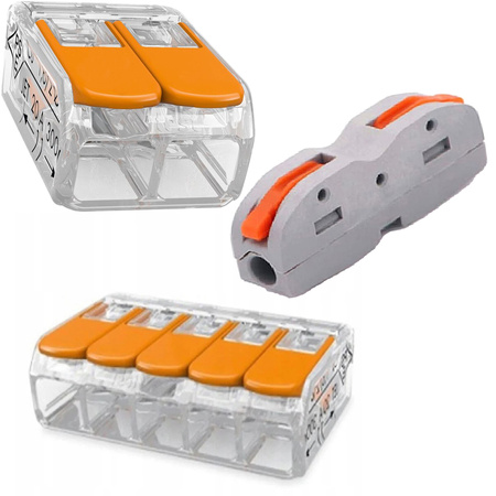 Szybkozłączki Złączki Instalacyjne Komplet Zestaw 100 sztuk - 40x 2X4MM, 40x 5X4MM, 20x 1+1 + Organizer Walizka