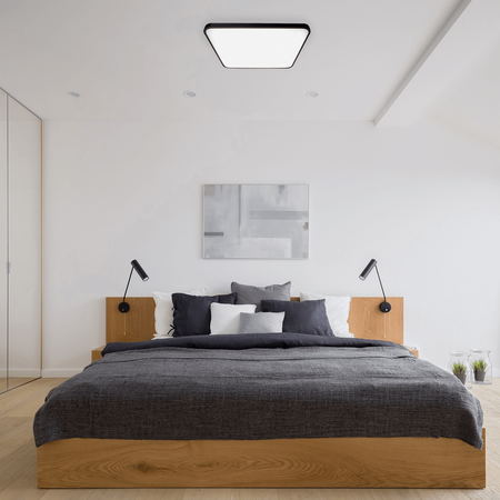 Plafon LED Lampa Sufitowa Natynkowa Czarny kwadratowy FABIO 23W 37 cm 4000K Milagro