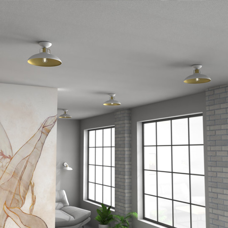 Lampa Sufitowa FELIX Biała Złota 1xE27 Milagro