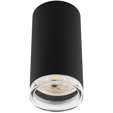 Lampa Sufitowa Reflektor LED Oprawa Spot Tuba GU10 IP44 ADERO Czarna Lumiled