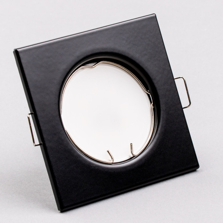 Oprawa HALOGENOWA Podtynkowa Stała Kwadrat PAVO Czarna Blacha MR16 GU10