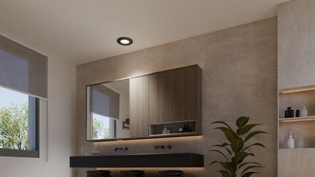 Panel LED Oprawa Podtynkowa Wpuszczana 12W 1500lm IP44 White and Color Ambiance RGB + TW Czarna Inteligentna SMART Zigbee Bluetooth Slim Downlights Philips HUE