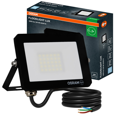 Naświetlacz LED Halogen Zewnętrzny Reflektor 20W 6500K 1800lm IP65 FLOODLIGHT LUX OSRAM