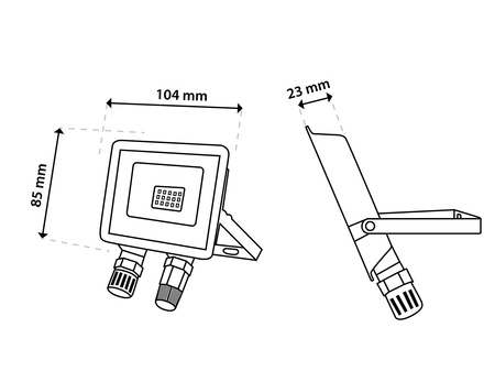 Naświetlacz LED ZUME 10W 1100lm 4000K IP65 Czarny Advanced Lighting Series LUMILED