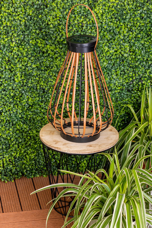 Lampa Solarna LED Zewnętrzna Ogrodowa Stojąca Wisząca Latarenka 3000K IP44 37cm Czujnik Zmierzchu