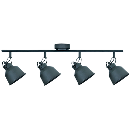 Oprawa Ścienno-Sufitowa Reflektor Punktowy 4x E14 Czarna NIKO Sanico Goldlux