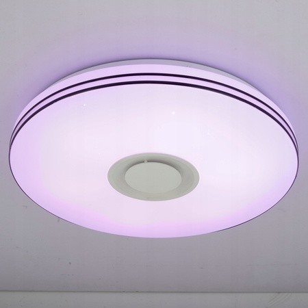 PLAFON LED 50cm lampa sufitowa okrągła RGBW 3000K-6500K + pilot Głośnik BLUETOOTH
