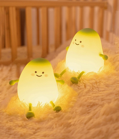 Lampka Nocna LED Biurkowa Stołowa Dziecięca 1W 15lm 3000K Ciepła 360° Zielony Mango Masterled