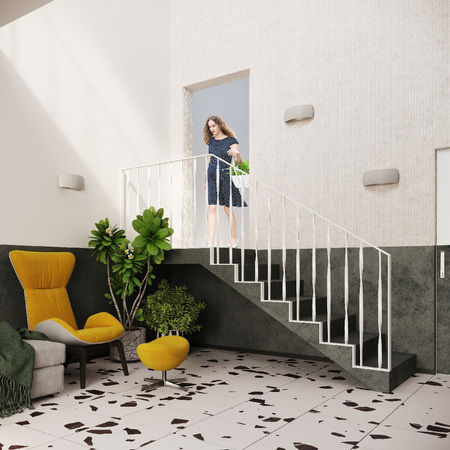 Lampa Ścienna Kinkiet G9 Półokrągła Szara Nowoczesna Pontius Sollux