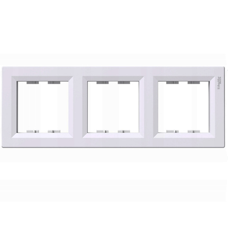 Ramka Potrójna do Włączników Światła Gniazdek Biała