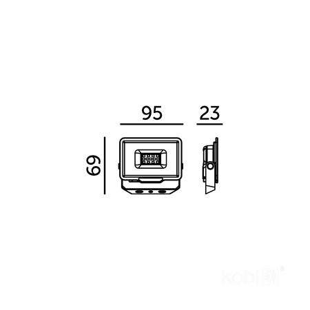 Naświetlacz LED Zewnętrzny Ogrodowy 10W 800lm 4000K Neutralny 120° IP65 Czarny MH Kobi