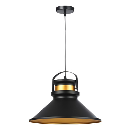 Lampa Sufitowa Oprawa Wisząca Zwis E27 Czarna Złota Miedziana Tao Masterled