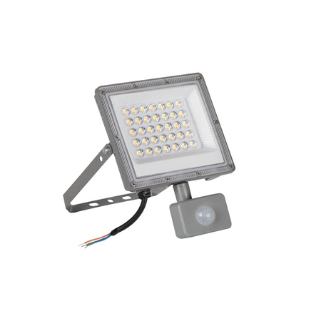 Naświetlacz Halogen LED Lampa 30W 3240lm CCT 90° IP44 Czujnik PIR Szary ACETE Kanlux