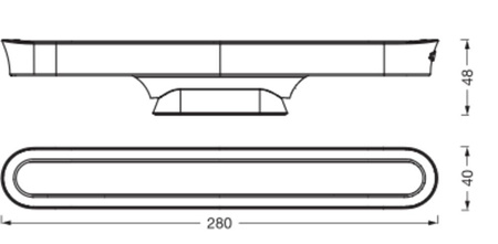 Panel LED Oprawa Lampa Sufitowa 4.2W 200lm 3000K - 4000K - 6500 K CCT Ściemnialna Natynkowa Czarny LinearLED Ledvance