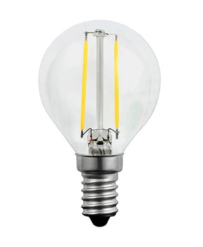 Żarówka LED E14 P45 2W = 23W 230lm 3000K Ciepła 360° Filament GOLDLUX (Polux)