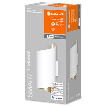 Kinkiet SMART+ WIFI Inteligentna lampa ścienna 12W ORBIS TWIST WHITE LEDVANCE