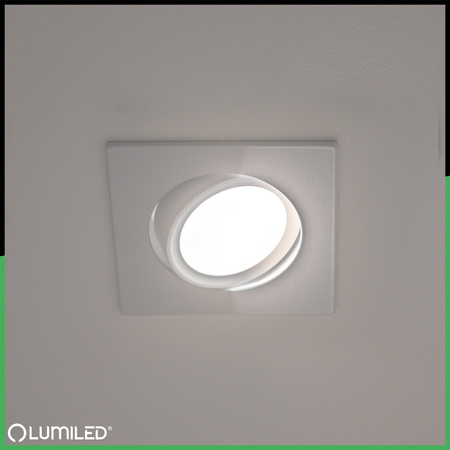 Oprawa Halogenowa Podtynkowa Lampa Sufitowa Kwadrat Ruchoma GU10 MR16 Biała TRIAM LUMILED