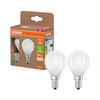 2x Żarówka LED P45 Kulka E14 2.2W = 40W 470lm 2700K Ciepła 330° 214lm/W CLASSIC ENERGY EFFICIENCY Osram