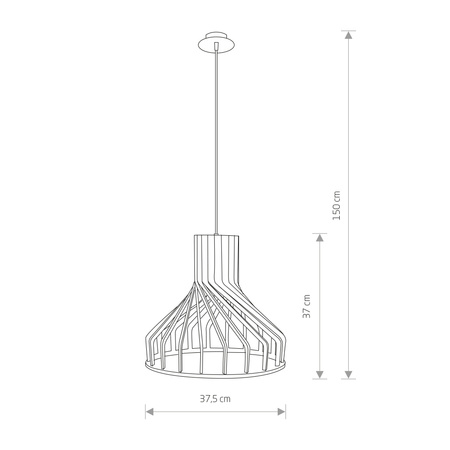 Lampa Sufitowa Wisząca GU10 Beżowa Drewno Skandynawska BIO 6333 Nowodvorski