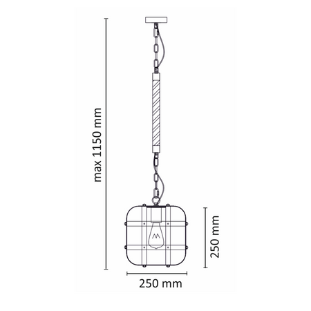 LAMPA Wisząca SUFITOWA KLATKA E27 Czarno-złota GOLDLUX (Polux)