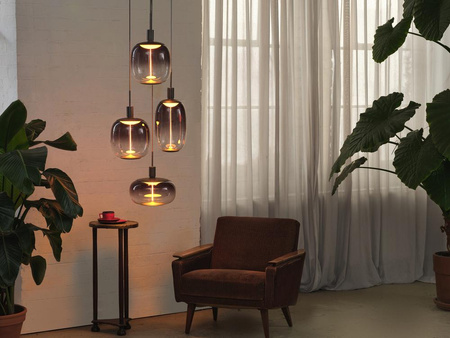 Lampa Sufitowa Wisząca Dekoracyjna 4x E27 Szara Decor Needle Pendant Osram