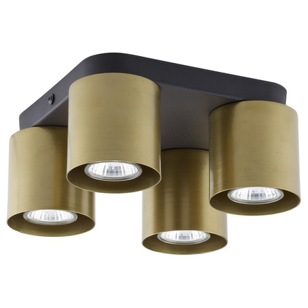 Lampa Sufitowa Natynkowa VICO BLACK/GOLD Spot Czarno-Złota Nowoczesna 4xGU10 6511 TK Lighting