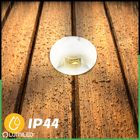 Oprawa Najazdowa Lampa Dogruntowa Schodowa LED IP44 Srebrna LUMILED