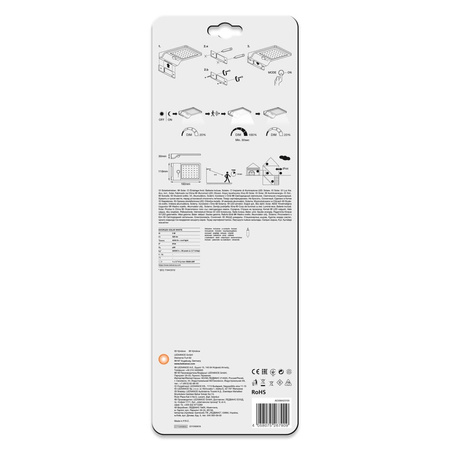 Naświetlacz Ścienny LED Przenośny Nad Drzwi Bateryjny 3W 320lm 4000K IP44 Biały Z Czujnikiem Ruchu i Zmierzchu Door LED Ledvance