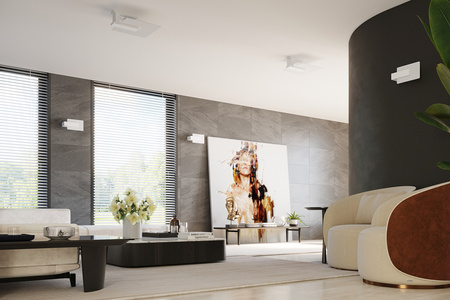 Lampa Ścienna Kinkiet E14 Kwadratowa Biała Skandynawska Lappo Sollux