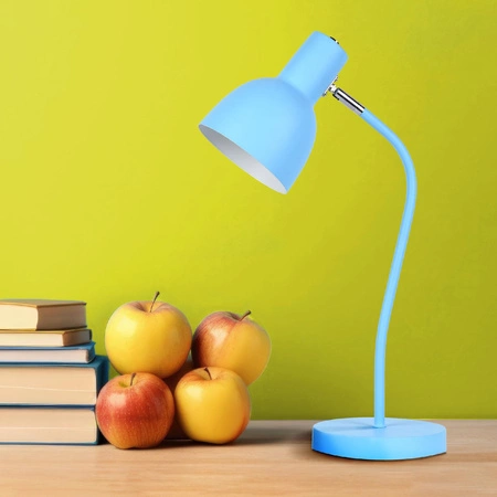 Lampka Biurkowa Stołowa E27 Niebieska Mimi Sanico Goldlux