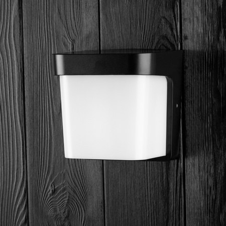 Kinkiet Ogrodowy Elewacyjny Lampa Ścienna E27 CZARNA Kwadratowa CORGI