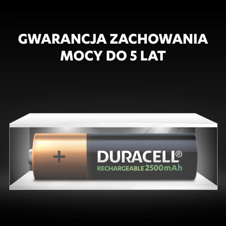 AKUMULATORKI Baterie Duracell RECHARGEABLE AA 2500MAH HR6 Blister 4szt