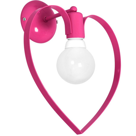 Lampa Ścienna Kinkiet AMORE DARK Różowa 1xE27 Milagro