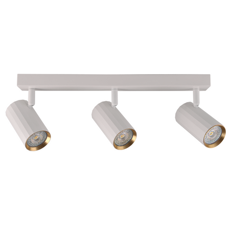 Oprawa Ścienno-Sufitowa Reflektor Punktowy 3x GU10 Biała Złota NICEA Sanico Goldlux
