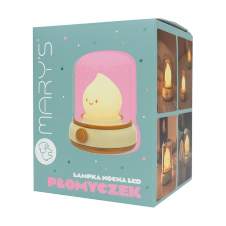 Lampka Nocna Dziecięca LED 3W 1800-3000K Ciepła Akumulatorowa 800mAh Żółta PŁOMYCZEK MARY'S