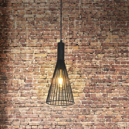 Lampa Sufitowa Wisząca Zwis Dekoracyjna E27 Czarna Tiana Sanico Goldlux