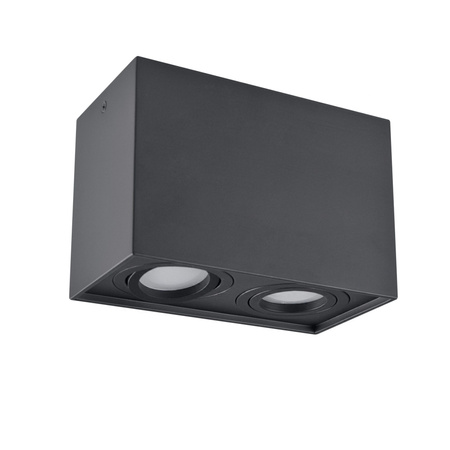 Oprawa sufitowa natynkowa Hadar Q2 2xGU10 ruchoma prostokąt czarna