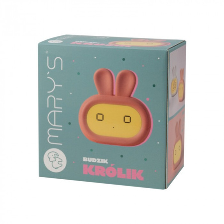 Zegar Elektroniczny dla Dzieci BUDZIK Różowy USB Akumulatorowy 1200mAh KRÓLIK MARY'S