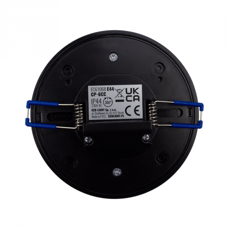 Czujnik Ruchu i Zmierzchu PIR IP44 Podtynkowy / Natynkowy Czarny 20m 360° CP Ecolight