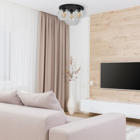 Lampa Sufitowa Natynkowa SOFIA CLEAR 3xE27 Milagro