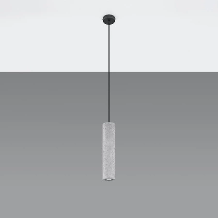 Lampa Sufitowa Wisząca Zwis GU10 Tubularna Szara Industrialna Luvo Sollux