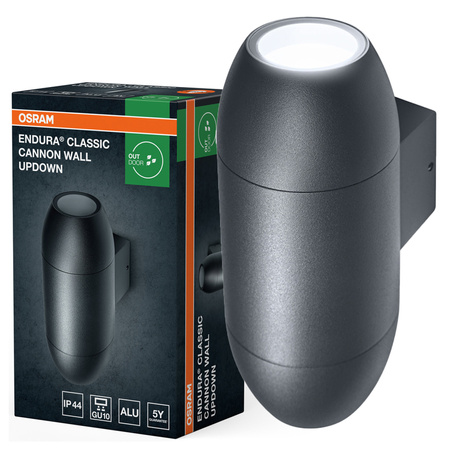 Kinkiet Ogrodowy Lampa Elewacyjna Zewnętrzna GU10 Szary IP44 Endura Osram