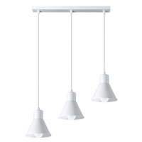 Lampa Sufitowa Oprawa Natynkowa SPOT TUBA 3x E27 Wisząca Zwis Geometryczna Biała Nowoczesna Taleja Sollux