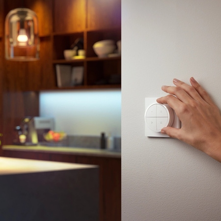 Kontroler Włącznik Ściemniacz Pilot Biały Regulator Zigbee Bluetooth Tap Dial Switch Philips HUE