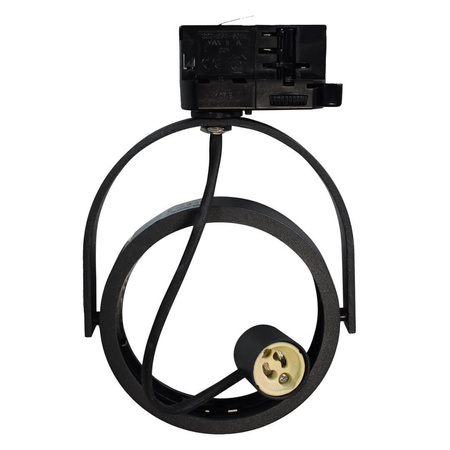Reflektor szynowy Lampa sufitowa LUGAR GU10 AR111 Track Light 3 - fazowy Czarny Milagro